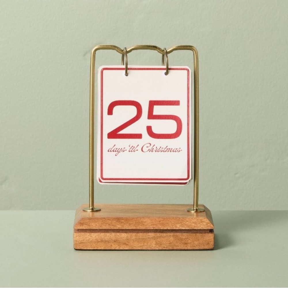 Hearth & Hand Red and White Christmas Flip Countdown Calendar